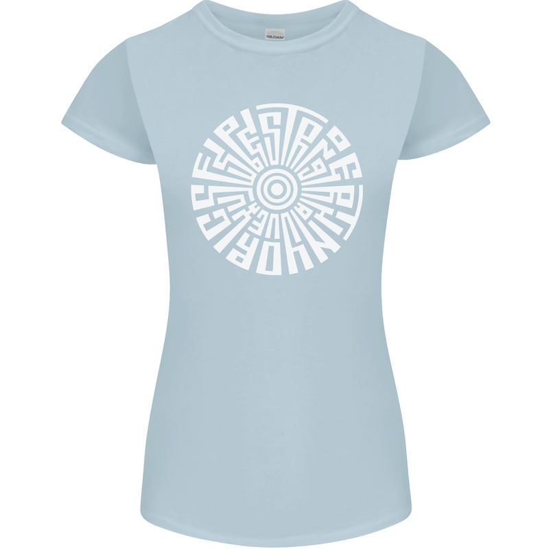 Gym Be Stronger Than Your Excuses Fitness Womens Petite Cut T-Shirt Light Blue