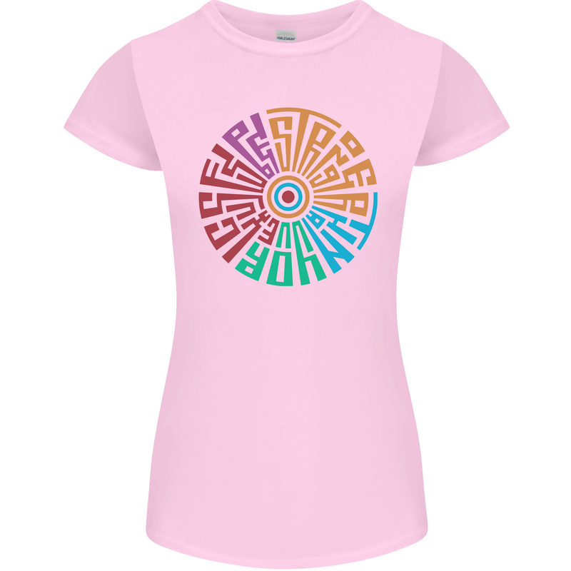 Gym Be Stronger Than Your Excuses Fitness Womens Petite Cut T-Shirt Light Pink