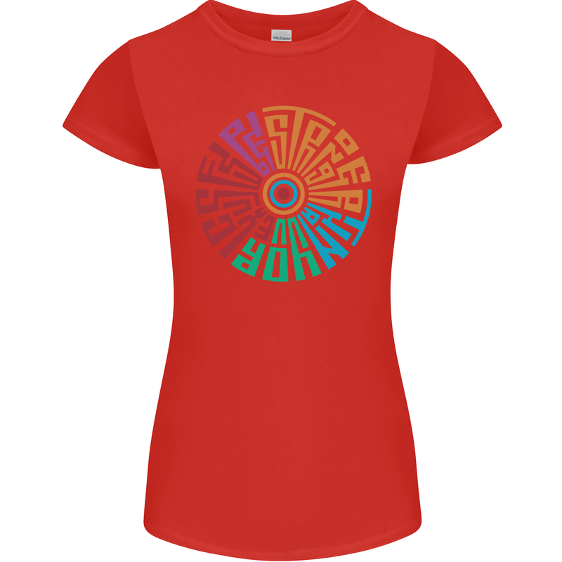 Gym Be Stronger Than Your Excuses Fitness Womens Petite Cut T-Shirt Red