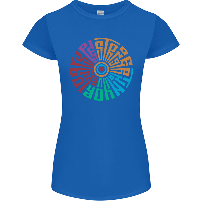 Gym Be Stronger Than Your Excuses Fitness Womens Petite Cut T-Shirt Royal Blue