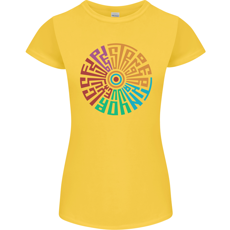 Gym Be Stronger Than Your Excuses Fitness Womens Petite Cut T-Shirt Yellow
