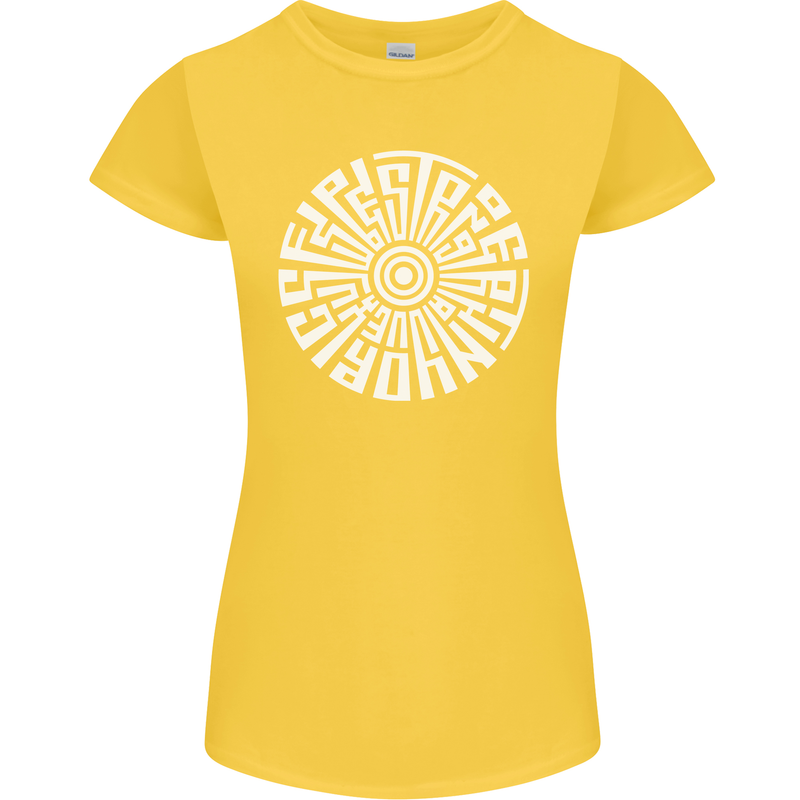Gym Be Stronger Than Your Excuses Fitness Womens Petite Cut T-Shirt Yellow