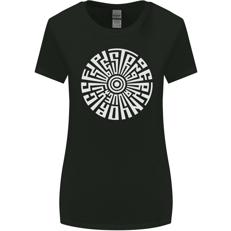 Gym Be Stronger Than Your Excuses Fitness Womens Wider Cut T-Shirt Black