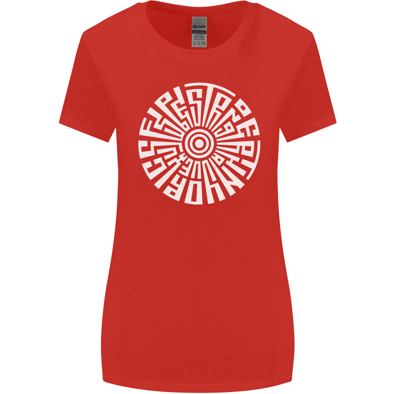 Gym Be Stronger Than Your Excuses Fitness Womens Wider Cut T-Shirt Red