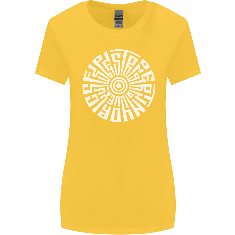 Gym Be Stronger Than Your Excuses Fitness Womens Wider Cut T-Shirt Yellow