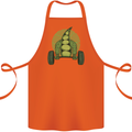 Gym Bean Bodybuilding Gym Training Cotton Apron 100% Organic Orange