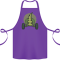 Gym Bean Bodybuilding Gym Training Cotton Apron 100% Organic Purple