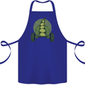 Gym Bean Bodybuilding Gym Training Cotton Apron 100% Organic Royal Blue