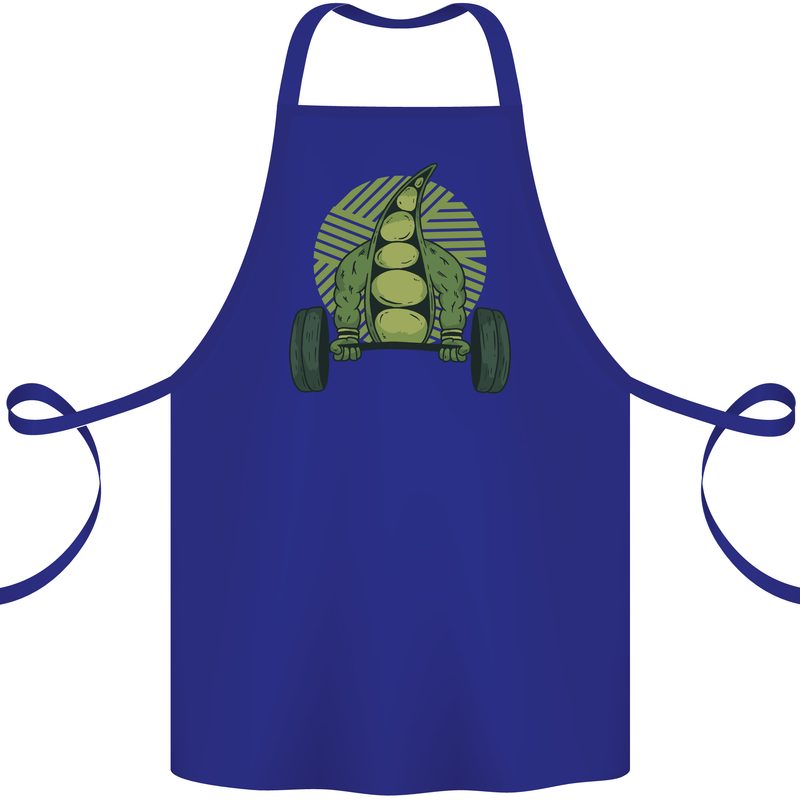 Gym Bean Bodybuilding Gym Training Cotton Apron 100% Organic Royal Blue