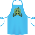 Gym Bean Bodybuilding Gym Training Cotton Apron 100% Organic Turquoise