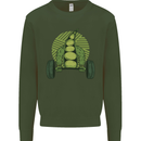 Gym Bean Bodybuilding Gym Training Kids Sweatshirt Jumper Forest Green