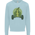 Gym Bean Bodybuilding Gym Training Kids Sweatshirt Jumper Light Blue