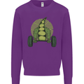 Gym Bean Bodybuilding Gym Training Kids Sweatshirt Jumper Purple