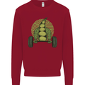 Gym Bean Bodybuilding Gym Training Kids Sweatshirt Jumper Red