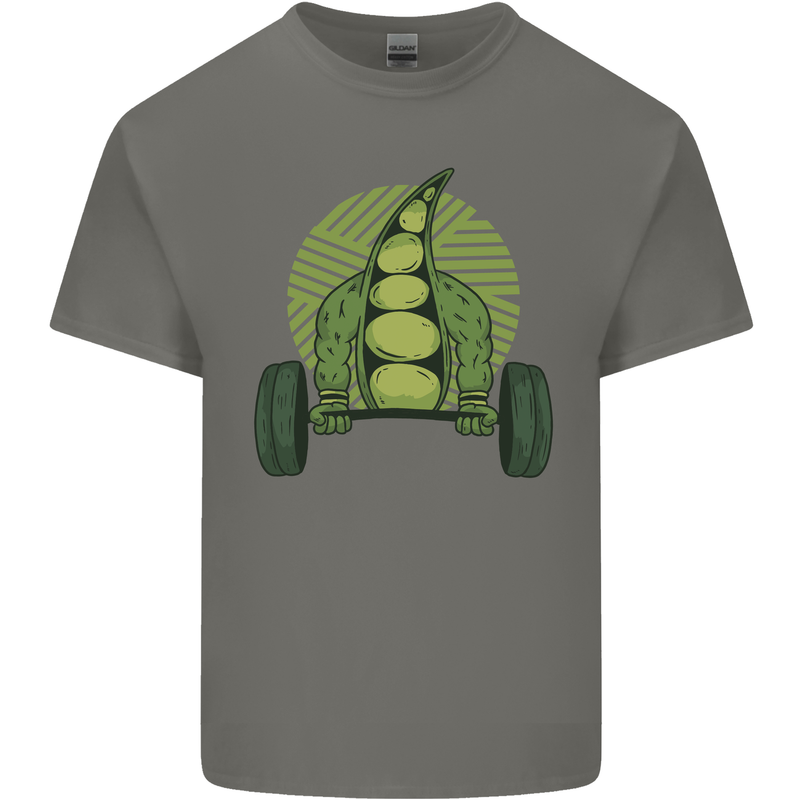 Gym Bean Bodybuilding Gym Training Kids T-Shirt Childrens Charcoal