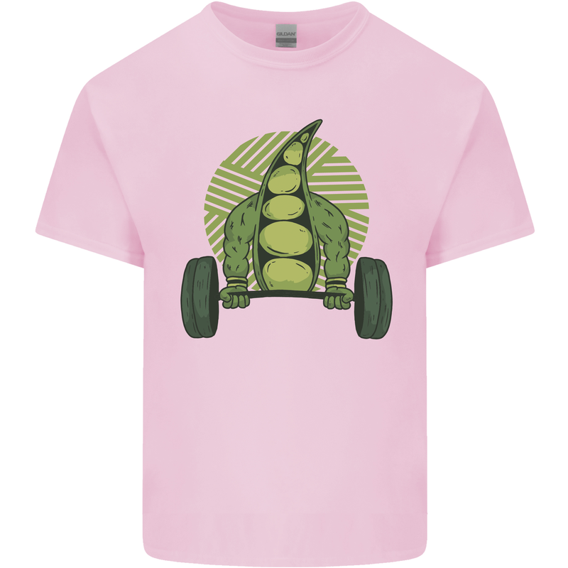 Gym Bean Bodybuilding Gym Training Kids T-Shirt Childrens Light Pink