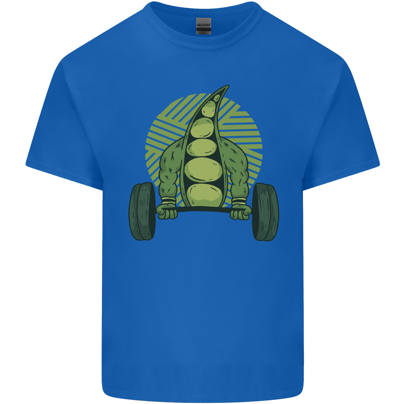 Gym Bean Bodybuilding Gym Training Kids T-Shirt Childrens Royal Blue