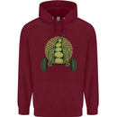 Gym Bean Bodybuilding Gym Training Mens 80% Cotton Hoodie Maroon
