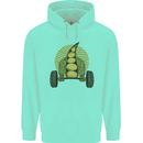 Gym Bean Bodybuilding Gym Training Mens 80% Cotton Hoodie Peppermint