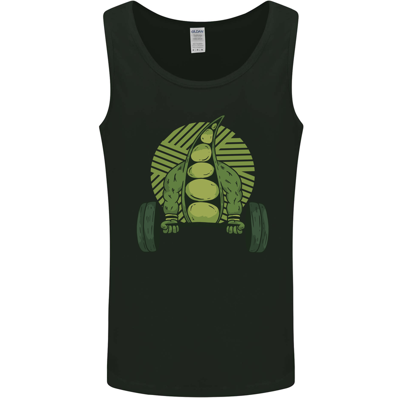 Gym Bean Bodybuilding Gym Training Mens Vest Tank Top Black