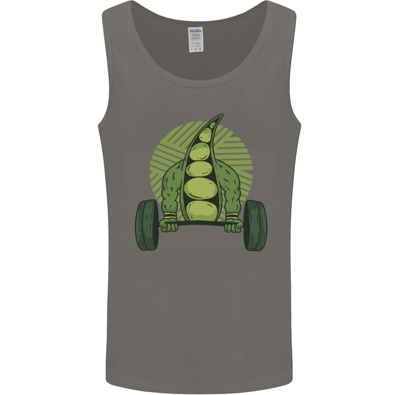 Gym Bean Bodybuilding Gym Training Mens Vest Tank Top Charcoal