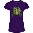 Gym Bean Bodybuilding Gym Training Womens Petite Cut T-Shirt Purple