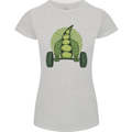 Gym Bean Bodybuilding Gym Training Womens Petite Cut T-Shirt Sports Grey