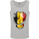 Gym Belgian Flag Ripped Muscles Belgium Mens Vest Tank Top Sports Grey
