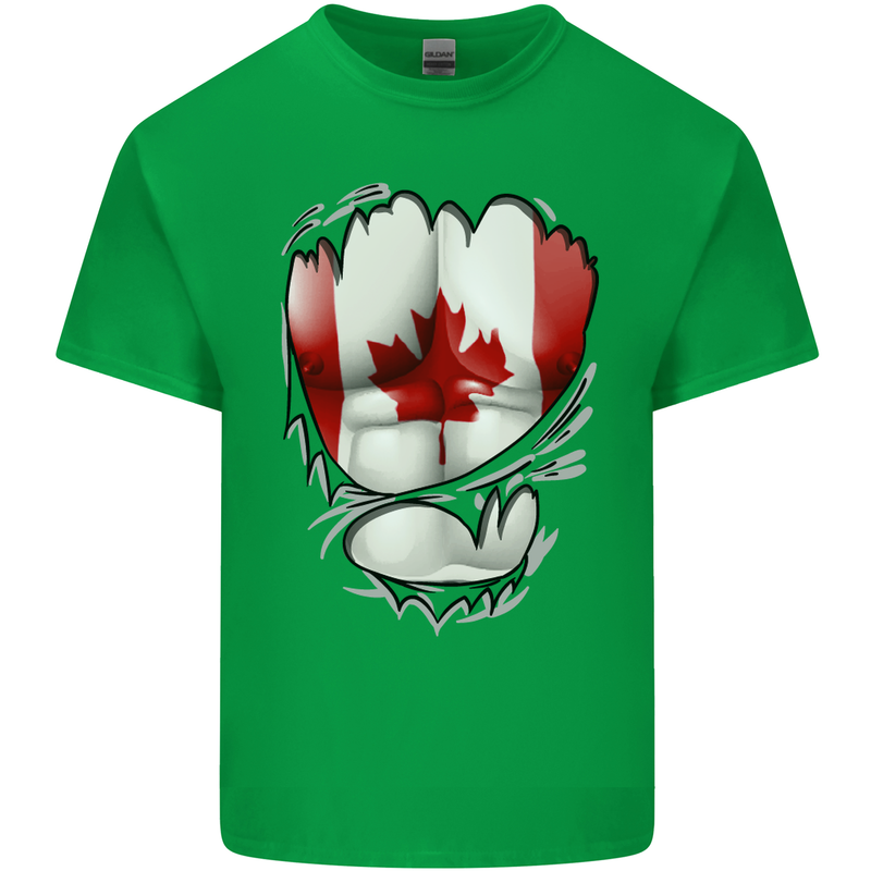 Gym Canadian Maple Leaf Flag Muscles Canada Kids T-Shirt Childrens Irish Green