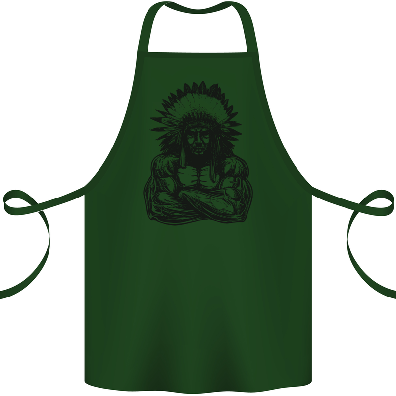 Gym Chief Training Top Bodybuilding MMA Cotton Apron 100% Organic Forest Green