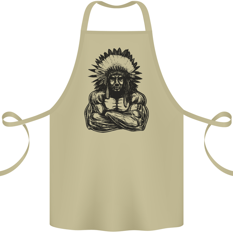 Gym Chief Training Top Bodybuilding MMA Cotton Apron 100% Organic Khaki