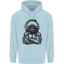 Gym Chief Training Top Bodybuilding MMA Mens 80% Cotton Hoodie Light Blue