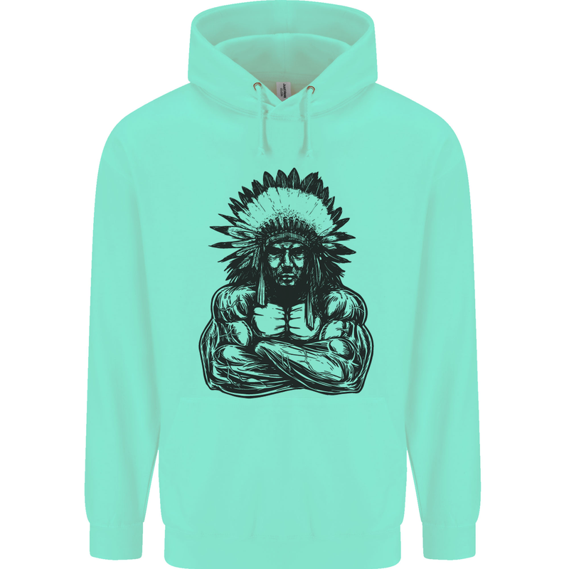 Gym Chief Training Top Bodybuilding MMA Mens 80% Cotton Hoodie Peppermint