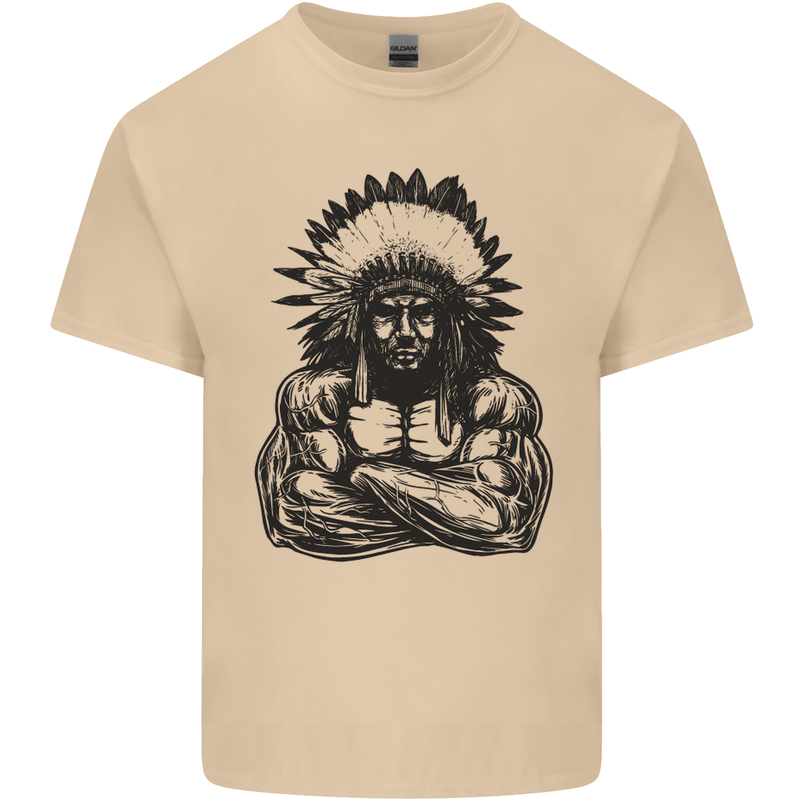 Gym Chief Training Top Bodybuilding MMA Mens Cotton T-Shirt Tee Top Sand