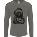 Gym Chief Training Top Bodybuilding MMA Mens Long Sleeve T-Shirt Charcoal