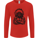 Gym Chief Training Top Bodybuilding MMA Mens Long Sleeve T-Shirt Red