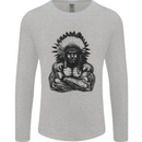 Gym Chief Training Top Bodybuilding MMA Mens Long Sleeve T-Shirt Sports Grey