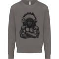 Gym Chief Training Top Bodybuilding MMA Mens Sweatshirt Jumper Charcoal