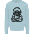 Gym Chief Training Top Bodybuilding MMA Mens Sweatshirt Jumper Light Blue