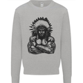 Gym Chief Training Top Bodybuilding MMA Mens Sweatshirt Jumper Sports Grey