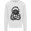 Gym Chief Training Top Bodybuilding MMA Mens Sweatshirt Jumper White