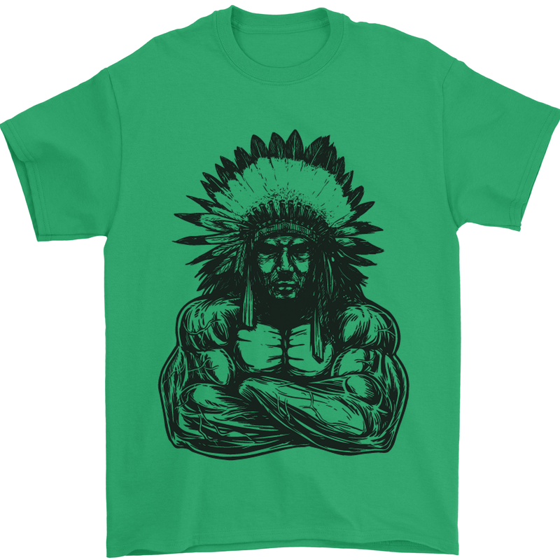 Gym Chief Training Top Bodybuilding MMA Mens T-Shirt Cotton Gildan Irish Green