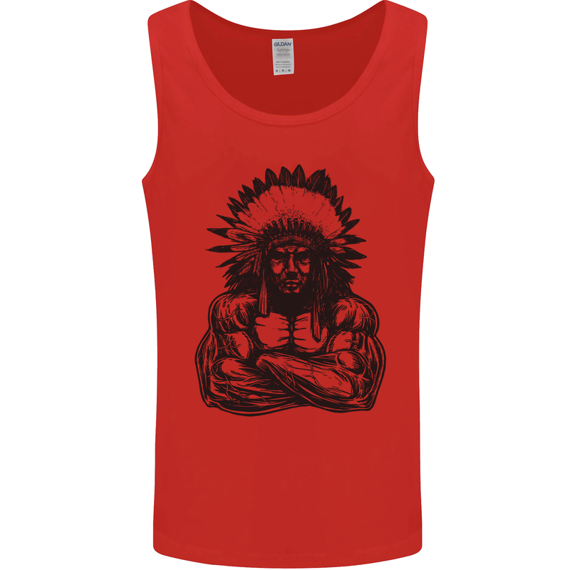 Gym Chief Training Top Bodybuilding MMA Mens Vest Tank Top Red