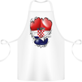 Gym Croatian Flag Ripped Muscles Croatia Cotton Apron 100% Organic White