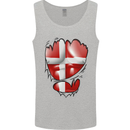 Gym Danish Flag Ripped Muscles Denmark Mens Vest Tank Top Sports Grey