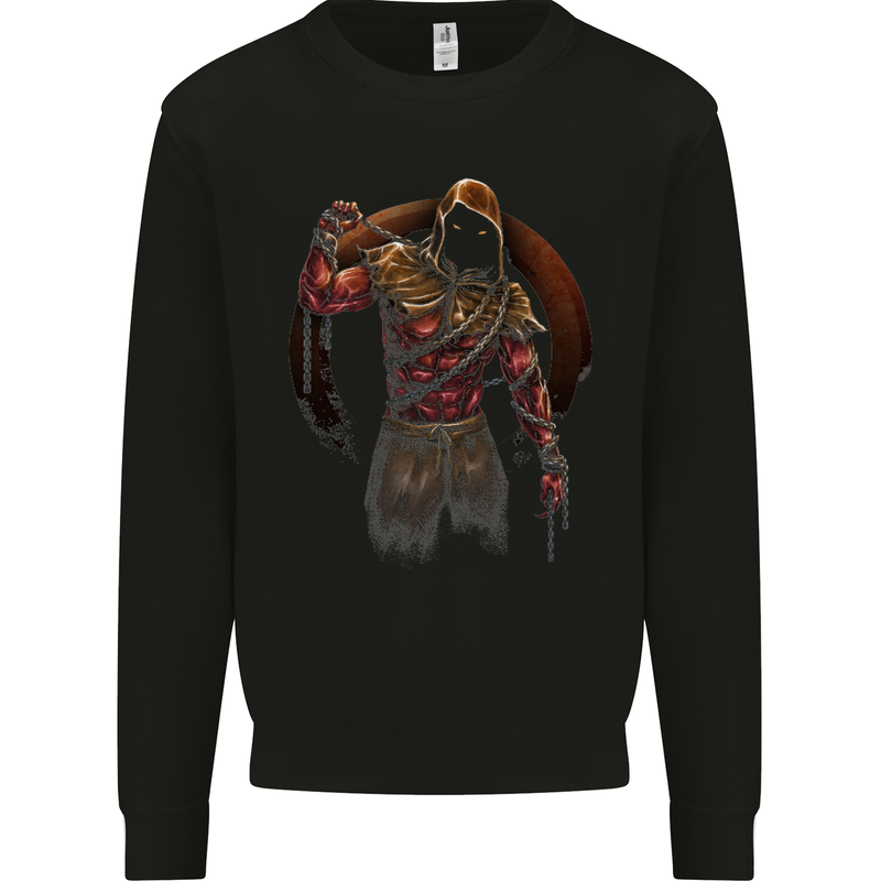 Gym Demon Training Top Bodybuilding Workout Mens Sweatshirt Jumper Black