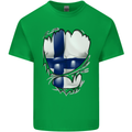 Gym Finnish Flag Ripped Muscles Finland Mens Cotton T-Shirt Tee Top Irish Green