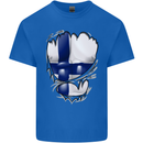 Gym Finnish Flag Ripped Muscles Finland Mens Cotton T-Shirt Tee Top Royal Blue