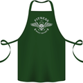 Gym Fitness Improve Your Power Skull Cotton Apron 100% Organic Forest Green