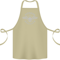 Gym Fitness Improve Your Power Skull Cotton Apron 100% Organic Khaki